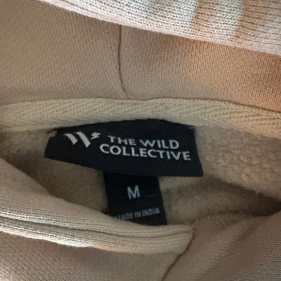 Wild Collective Unisex Medium Cream Saints Hoodie with Logo - Picture 4 of 4